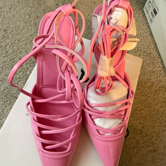 Aldo Vibrant Pink Strappy Heels - Picture 2 of 5